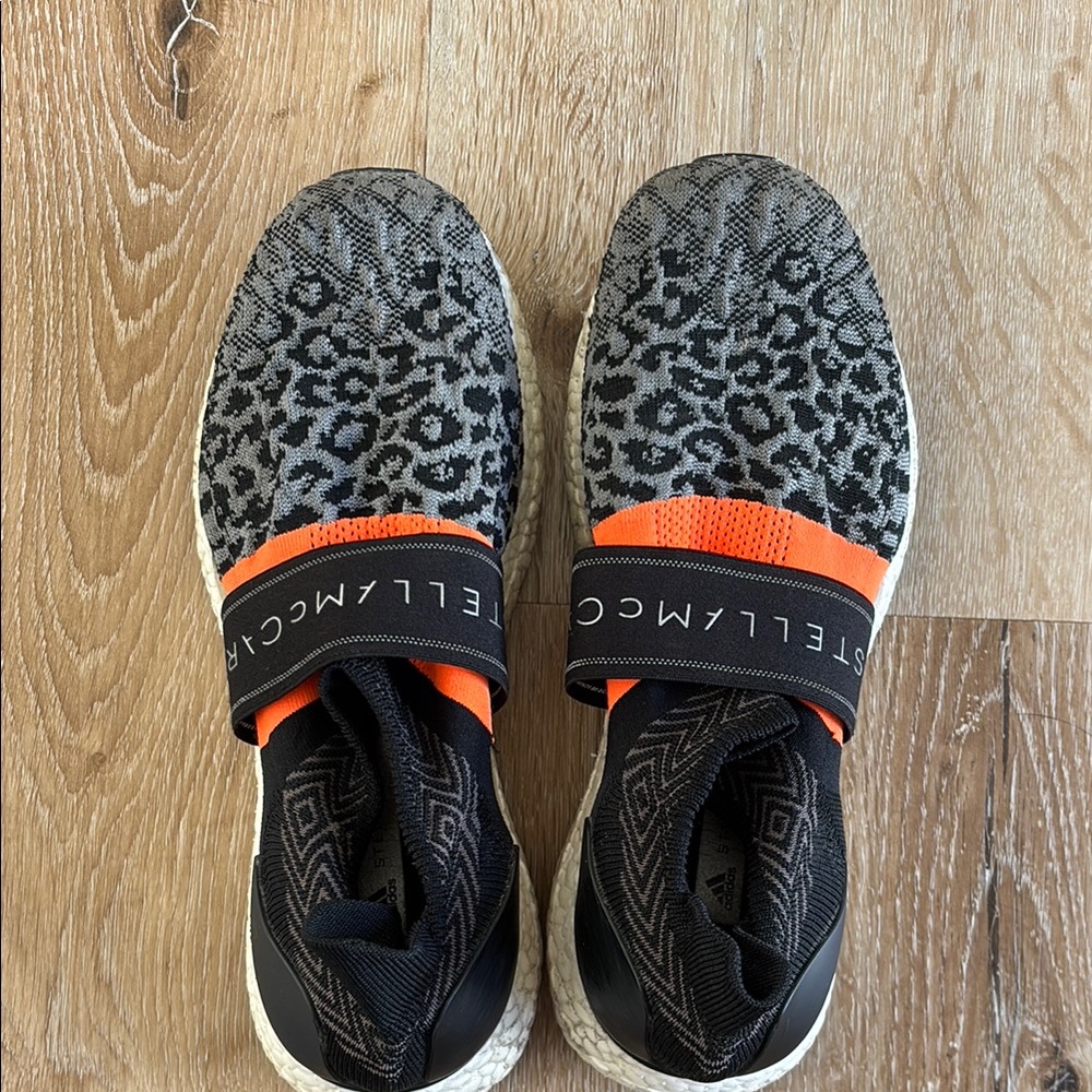 Stella McCartney Leopard Print Sneakers with Orange Accents